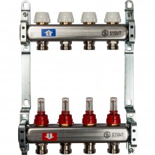 Кол. группа  1х-4 вых. с расх. нерж. STOUT