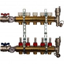Кол. группа  1х-5 вых. с расх. латунь STOUT (комплект)