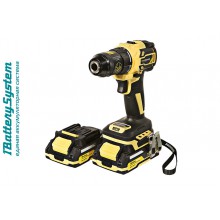 Дрель-шуруповерт аккум Hanskonner 18В 2 акум. 2Ач, 65Нм цельнометал. патрон