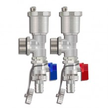 Комплект для коллектора (Тройник+воздухоотводчик+сливный кран для
под. и обр. контура