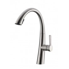 Смес. кухня 1-рук ПСМ-300-9 STEELAISI-304 с выдвижной лейкой  Нержавеющая сталь  тип См-МОЦБИвА