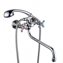 Смес. ванна 2-рук. FAUZT (кер/переключатель) FZ471-A54  крест кер. (10)