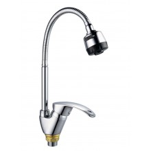 Смес. кухня 1-рук. бок. FAUZT  гибкий излив, с гайкой ф40 FZs811-B115