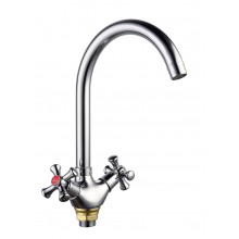 Смес. кухня 2-рук. FAUZT на гайке ЛЮКС С FZ202-A07