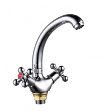 Смес. кухня 2-рук. FAUZT на гайке ЛЮКС FZ258-A32/1