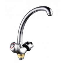 Смес. кухня 2-рук. FAUZT на гайке ЛЮКС FZ293-A76