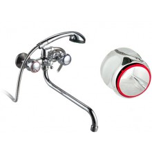 Смес. ванна 2-рук. TSARSBERG 120-41  шар. пер. крест кер.