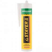 Герметик силик. бел. сан. 260мл STAYER MASTER