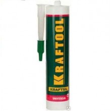 Герметик силик. бел. унив. 300 мл. KRAFTOOL !!!