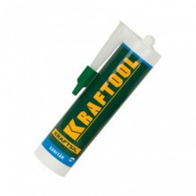 Герметик силик. прозр. сан. 300 мл. KRAFTOOL для помещений с повыш. влажностью