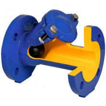 Обратный клапан ф/ф Ду 100 Ру 16 чугунный, Косой  Zetkama 400D100C55