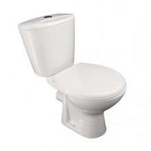 Унитаз компакт УНИВЕРСАЛ NEW косой выпуск кноп. ниж. подв.+ сид. +крепеж, монокороб