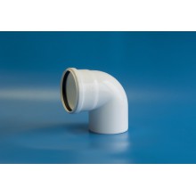 Отвод  БЕСШУМН. D  50 угол 87*   (белый) Политек (100)