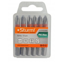 Бита (насадка) PH2- 25мм 12шт.STURM