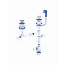 Сифон АНИ Пласт 3 1/2*40 Грот двойной, одноуровневый с переливом и отв см A7500