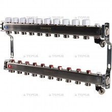 Кол. группа  б/расх. 1х-10 вых. нерж. ROMMER в сборе с клапаном вып. воздуха и сливом