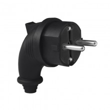 Вилка каб. каучук.с/з угловая 16А 250В IP44 (еврослот) UNIVersal 1241