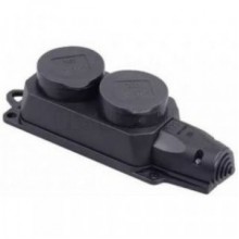 Колодка каучук 2-м 16А IP44 с/з с заглушками UNIVersal 1027