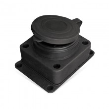 Розетка каучук настенная  с заглушкой с/з 16А 250В IP44 UNIVersal (еврослот) EL1917