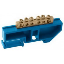 Шина нулевая на DIN-рейку 6*9/ 8 (100А/8 отв.) ИЭК YNN10-69-8D-K07 Шина нулевая на DIN-рейку 6*9/ 8 (100А/8 отв.) ИЭК YNN10-69-8D-K07