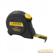 Рулетка 5мх19мм корпус с резиновым напылением,автостоп STAYERMASTER Рулетка 5мх19мм корпус с резиновым напылением,автостоп STAYERMASTER