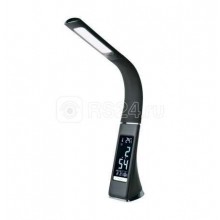 Свет.настольный св. 5Вт черн Uniel LED TLD-542 300лм/5000К/Dimmer часы календ. терм.UL-00001816