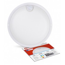 Свет. св. наст. круг. 15 Вт IP65 6500К для ЖКХ с инфракрасн. датчиком IN HOMEСПП ИД-1565-КРУГ