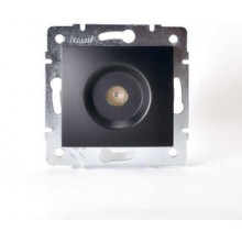 Механизм розетки TV 1-м CП KARINA оконечная черн. бархат LEZARD 707-4288-130