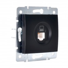 Механизм розетки комп. 1-м CП RJ45 KARINA черн. бархат LEZARD 707-4288-139