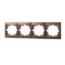 Рамка 4-м Мира гориз. свет. корич. Lezard 701-3100-149 Рамка 4-м Мира гориз. свет. корич. Lezard 701-3100-149