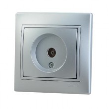 Розетка TV СП 1-м Мира оконечн. метал. сер. Lezard 701-1010-130 Розетка TV СП 1-м Мира оконечн. метал. сер. Lezard 701-1010-130