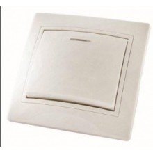 Выкл. СП 1-кл. IP20 10А с подсв. бел. Таймыр TDM