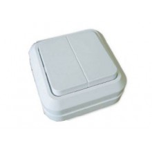 Выкл. ОП 2-кл. IP20 10А, бел. Олимп О0023 (10/200) Выкл. ОП 2-кл. IP20 10А, бел. Олимп О0023 (10/200)