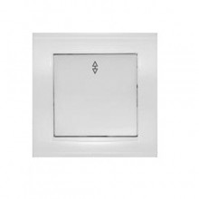 Выкл. проход. СП 1-кл. 10А Бриллиант бел. (10/100)