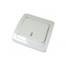 Выкл. проход. СП 1-кл. 10А Валери  бел.В0025 (10/100)