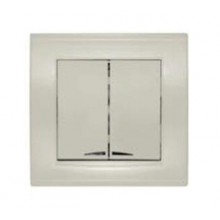 Выкл. СП 2-кл. IP20 10А с инд. сл. кость Бриллиант (10/100) 7948639