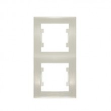 Рамка 2-м Бриллиант верт. сл. кость (10/400)