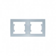 Рамка 2-м Бриллиант гориз. серебро 7949711 (10/400)