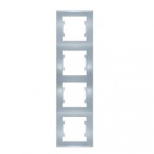 Рамка 4-м Бриллиант верт. серебро (10/200)