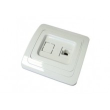 Розетка комп.1-м СП Валери бел.В0035 (10/100)