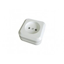 Розетка ОП 1-м IP20 16А, б/з бел. Олимп О0022 (10/200)