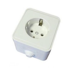 Розетка ОП 1-м IP44 16А, с/з бел. Клио К2228 (10/200)