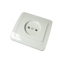 Розетка СП 1-м IP20 16А, б/з бел. Валери В0022 (10/200)