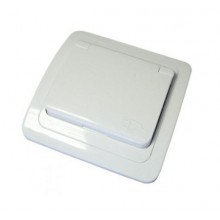 Розетка СП 1-м IP20 16А, с/з бел. с крышкой Валери В0029 (10/200)