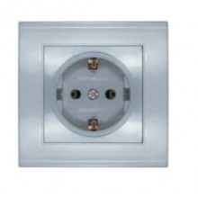 Розетка СП 1-м IP20 16А, с/з серебро Бриллиант (10/100) UNIVersal 7949872