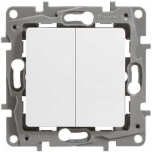 Механизм выкл. 2-кл. СП Etika 10А IP20 250В авт. клеммы бел. Leg 672202