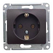 Механизм розетки 1-м GLOSSA с/з шоколад SchE GSL000843