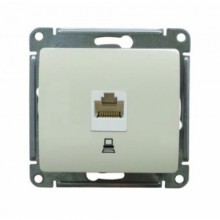 Механизм розетки комп. 1-м CП RJ45 GLOSSA бел. SchE GSL000181K