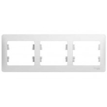 Рамка 3-м GLOSSA горизонт. бел. SchE GSL000103