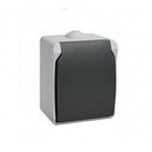 Розетка ОП 1-м IP54 16А, с/з сер. с черн. крышкой Форс РСб20-3-ФСр ИЭК Розетка ОП 1-м IP54 16А, с/з сер. с черн. крышкой Форс РСб20-3-ФСр ИЭК